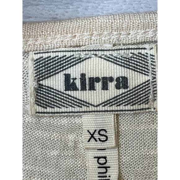 Kirra Tank Top Womens XS Cream Lace Back Button Front Sheer Boho Festival Summer - Picture 5 of 10